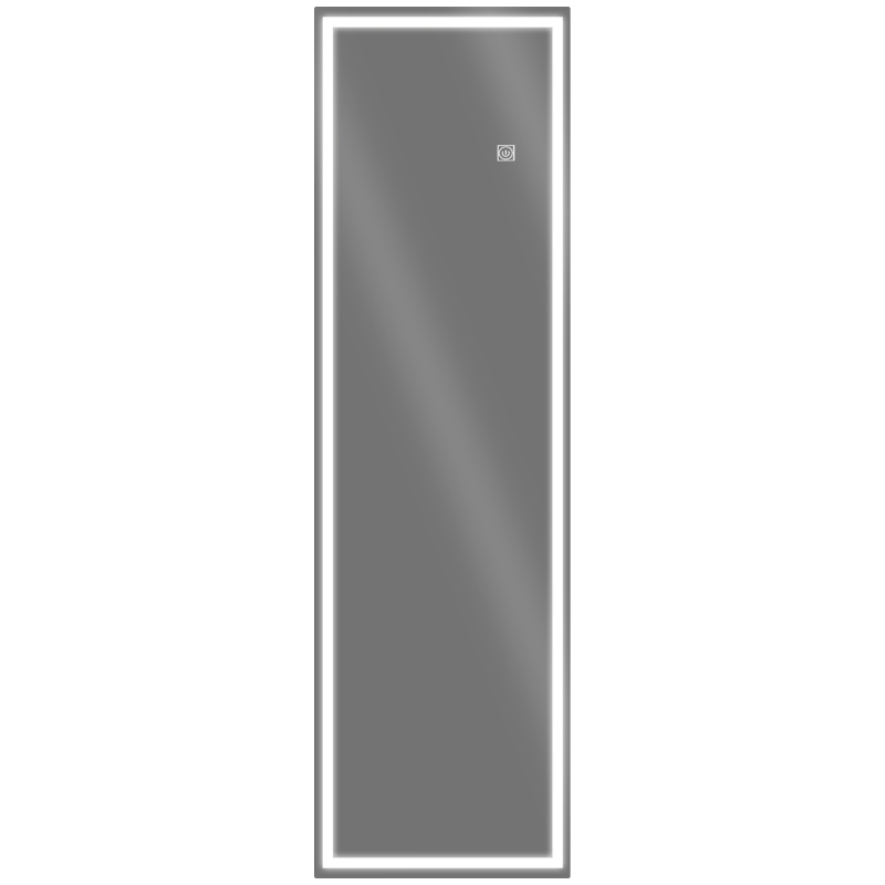 HOMCOM Dimming Full Length Mirror, 47" x 16" Long Wall Mirror with 3 Colour LED, Smart Touch, Memory Function