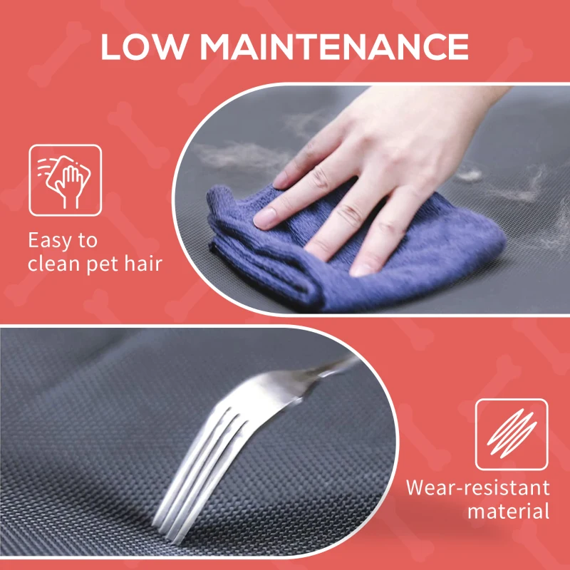 PawHut Elevated Dog Bed, Raised Dog Cot for M Sized Dogs, Indoor & Outdoor, 30" x 24" x 7", Red