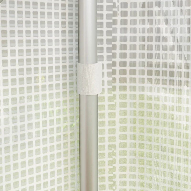 Outsunny 13' x 10' x 6.5' Tunnel Greenhouse Hoop House with Upgraded Galvanized Steel Frame and Large Windows, White