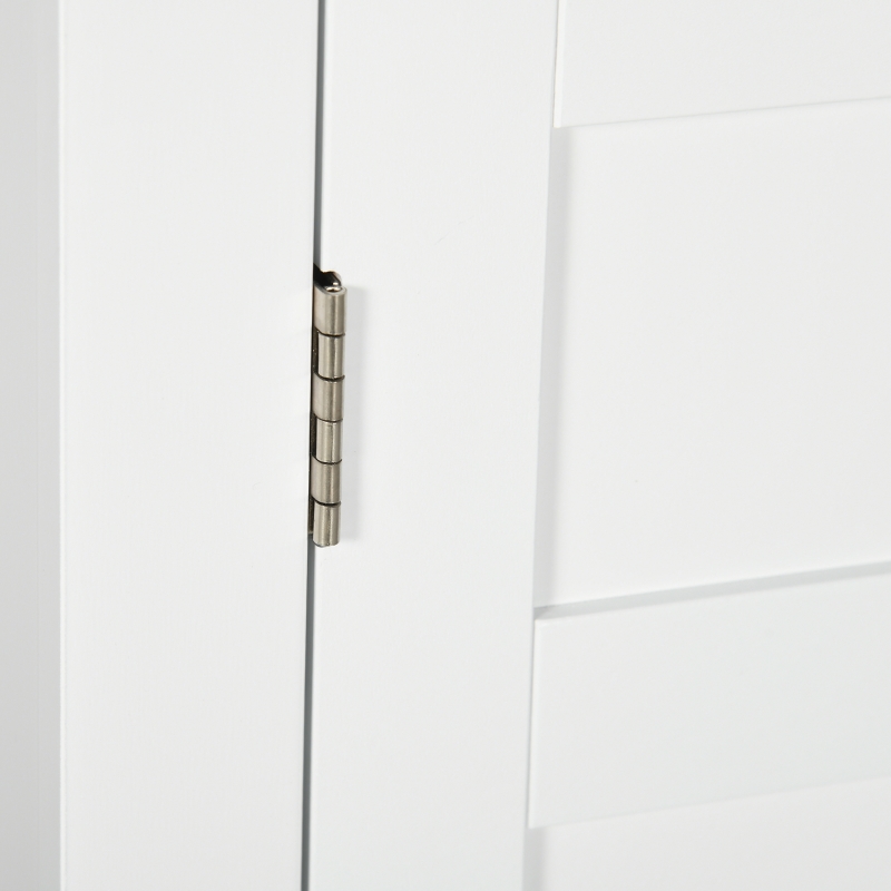 kleankin Bathroom Cabinet, Medicine Cabinet, Over Toilet Storage Cabinet with Adjustable Shelves for Entryway, White