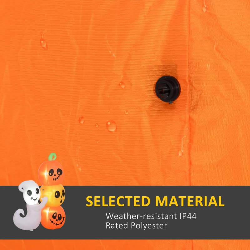 HOMCOM 5ft Inflatable Halloween Ghost and Pumpkin, Blow Up LED  Display for Garden Indoor Outdoor
