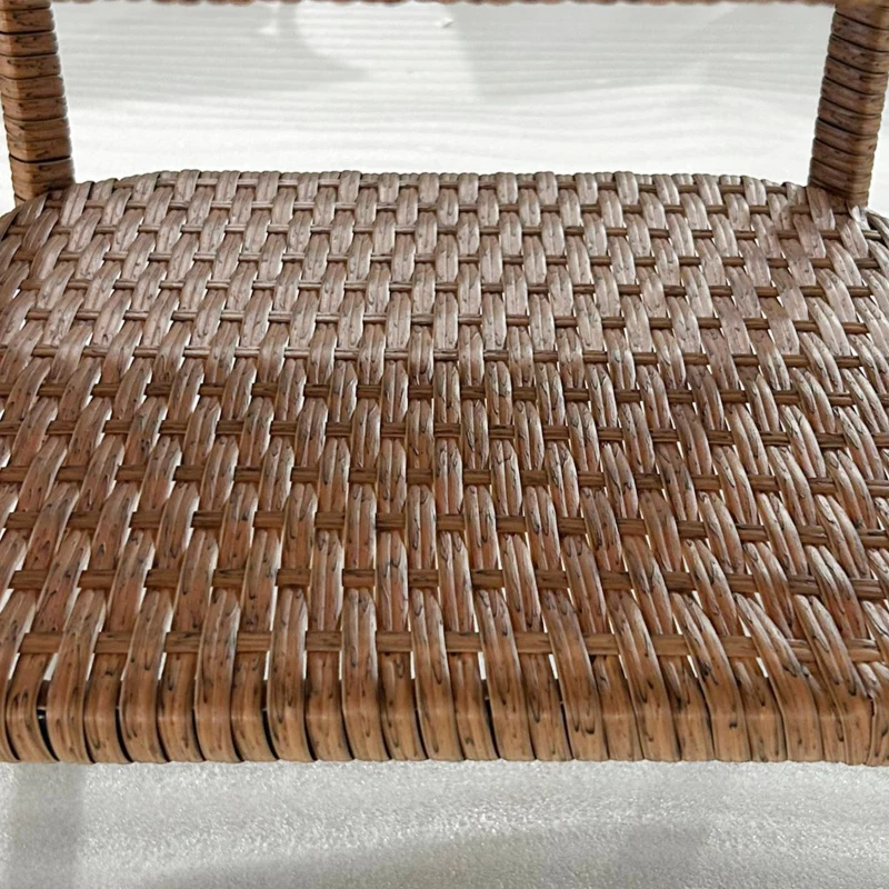 Outsunny Rattan Side Table, Outdoor End Table with Storage Shelf, Aluminum Frame Square, Coffee Table with Tempered Glass Top, Sand