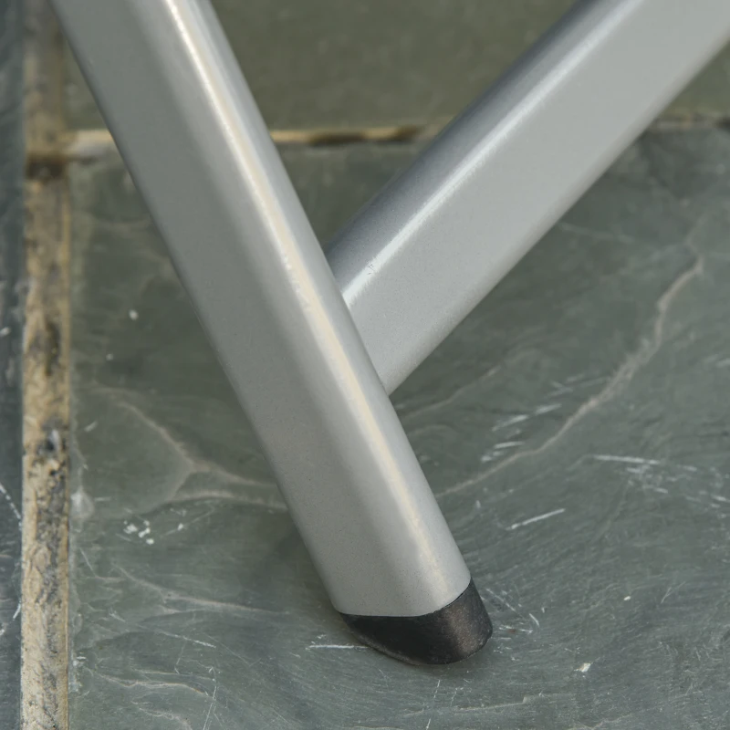 Outsunny Foldable Lounge Chair with 10-Positions Adjustable Backrest & Footrest for Deck, Backyard, Beach, Porch, Black