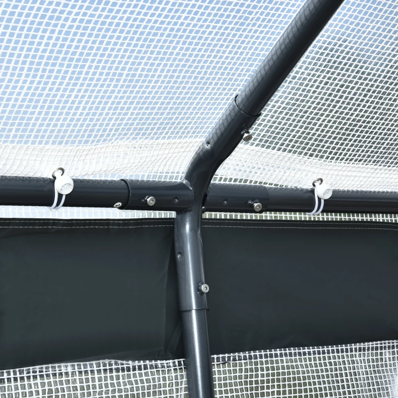 Outsunny 6.6' x 10' x 7' Heavy Duty Walk-In Greenhouse Vegetable Seed Growth Tent Outdoor Plant Growing Tunnel Warm House Flower Shed Backyard White