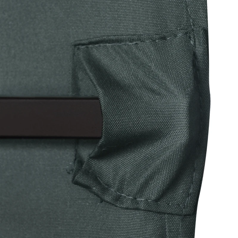 Outsunny 10' x 10' Square Gazebo Canopy Replacement UV Protected Top Cover Sun Shade Grey