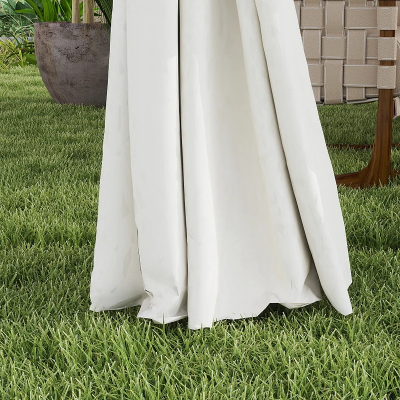 Outsunny 10' x 13' Double Roof Patio Gazebo, Outdoor Gazebo with Curtains, for Garden, Lawn, Backyard and Deck, Cream White