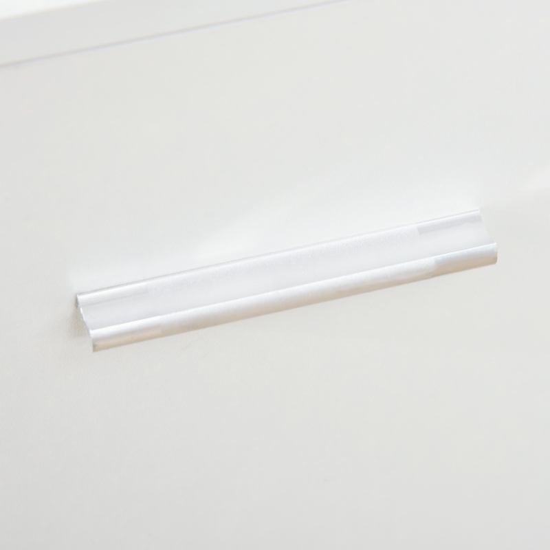 Vinsetto Lateral Filing Cabinet with Drawers and Lock, File Cabinet, Mobile Printer Stand with Open Shelves and Wheels for Letter and A4 Size Documents, White