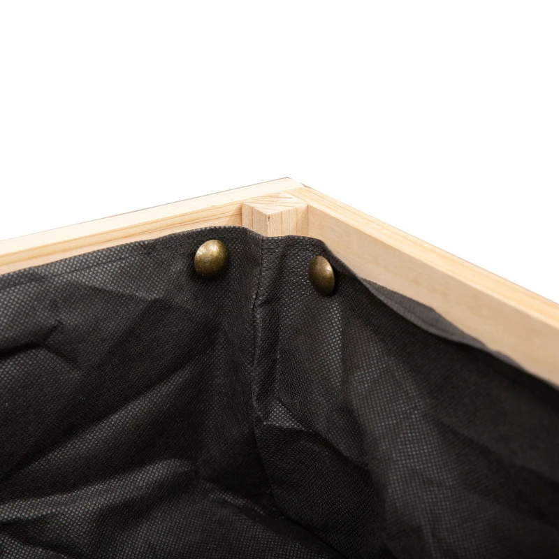 Outsunny Elevated Planter Box with Legs Raised Garden Planter Bed with Non-Woven Fabric Bag, Flower Box for Growing Herbs & Plants, Solid Wood Construction 51.5" x 29.5" x 29.5"