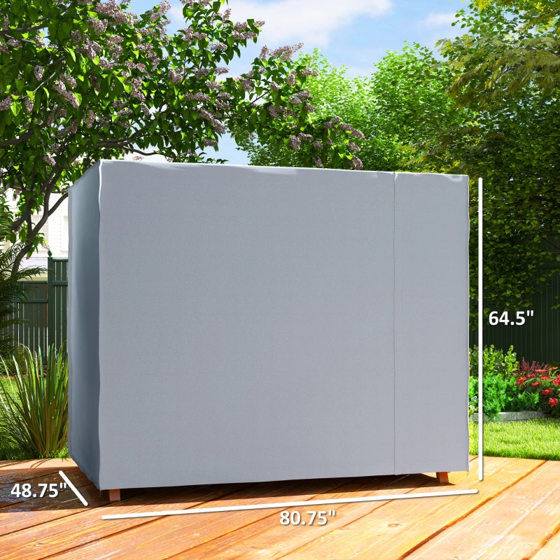 Outsunny Outdoor Patio Hammock Porch Swing Cover with UV, Water, & Dust Fighting Material, 81" x 49" x 65", Dark Gray