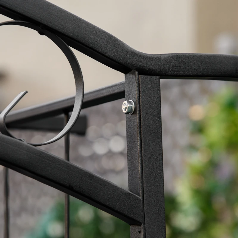 Outsunny 7Ft Garden Arch Arbor, Metal Arch Trellis for Climbing Vines, Garden Archway for Wedding, Bridal Party, Ceremony