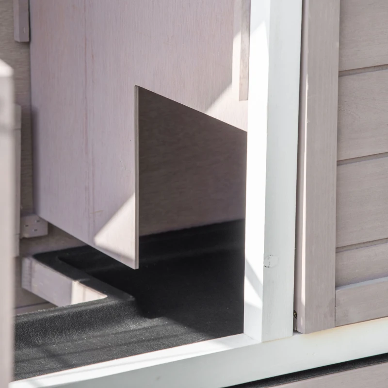 PawHut Indoor/Outdoor Rabbit Hutch, Quick Feeding