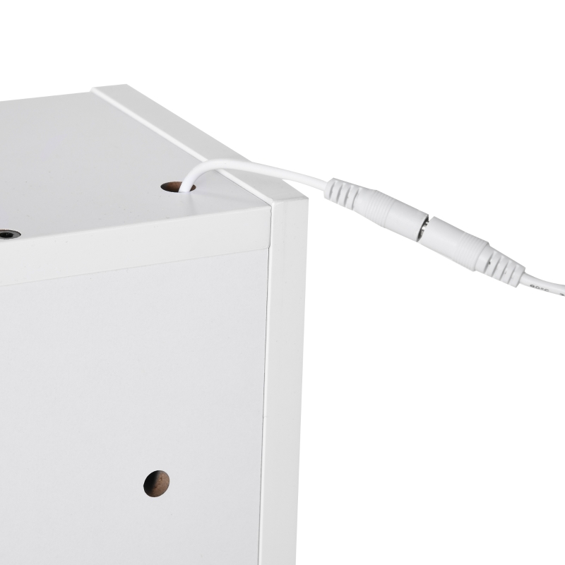 kleankin Lighted Medicine Cabinet, Wall-Mount Bathroom Cabinet with Mirror, LED Lights, Dimmer Touch and USB Charge, Bathroom Mirror Cabinet with Adjustable Shelf and Soft Close Door, White