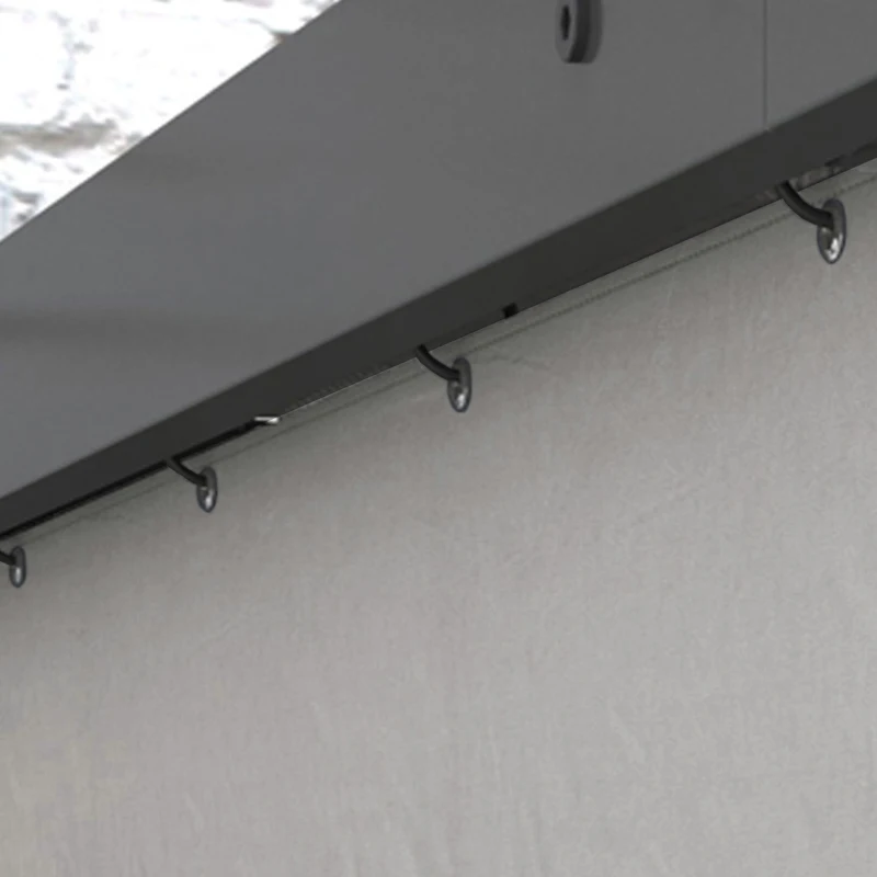 Outsunny Pergola Gazebo Curtains for 10' x 10' Pergola, 4 Pack Side Panels Replacement with Large Windows and Zipped Doors