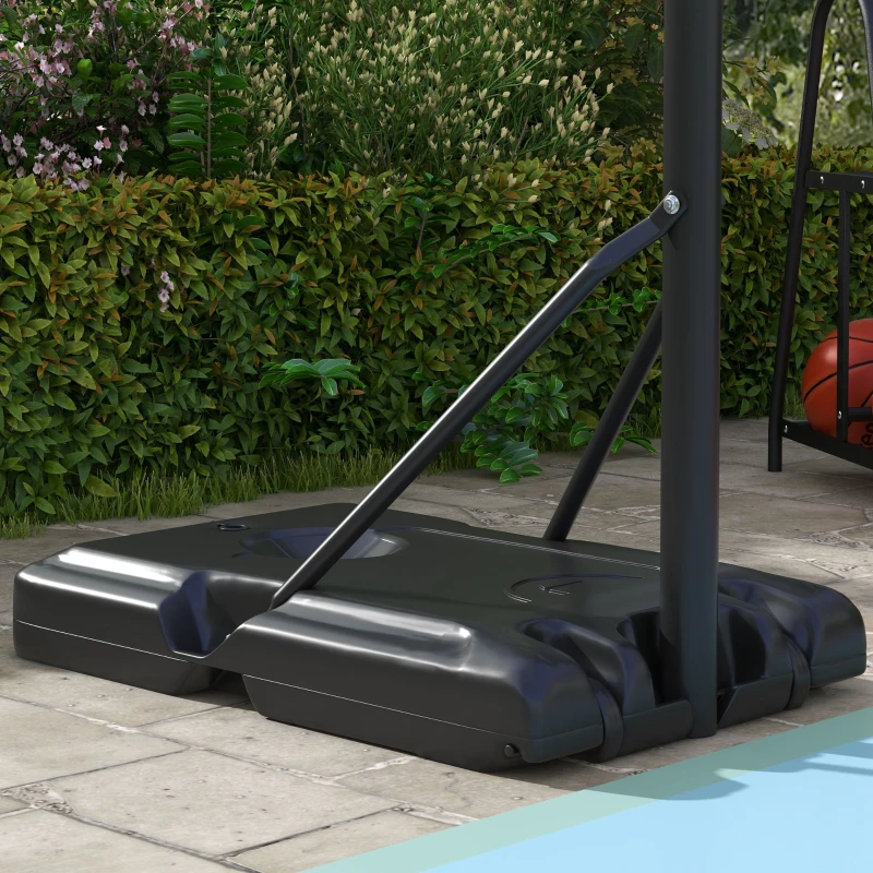 Soozier 6-7ft Basketball Hoop, Freestanding Basketball System with 18" Shatterproof Backboard and Weighted Base