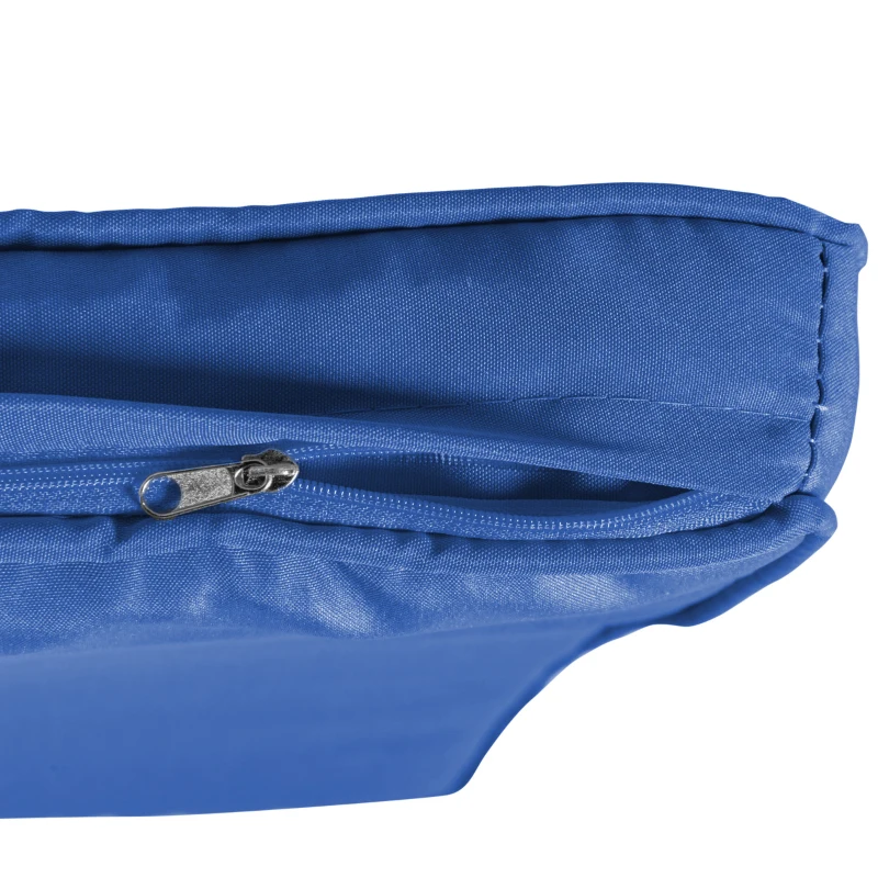 Outsunny 2 Person Wicker Hanging Swing Bench, Front Porch Swing Outdoor Chair with Cushions 550 lbs. Weight Capacity for Backyard, Garden, Blue