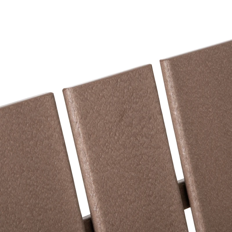 Outsunny Patio Adirondack Chair, Outdoor HDPE Fire Pit Chair, Weather Resistant Outdoor Chair with High-back, Patio Chair for Deck, Garden, Backyard, Brown