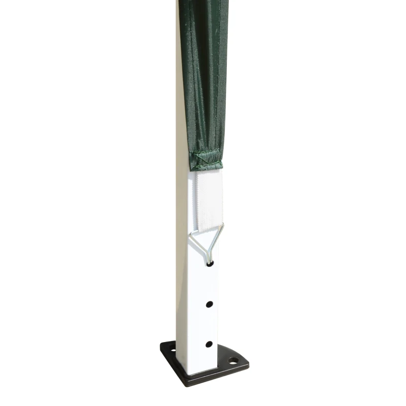 Outsunny 10 x 10ft Folding Pop Up Tent Outdoor Gazebo Canopy with Carrying Bag, Dark Green