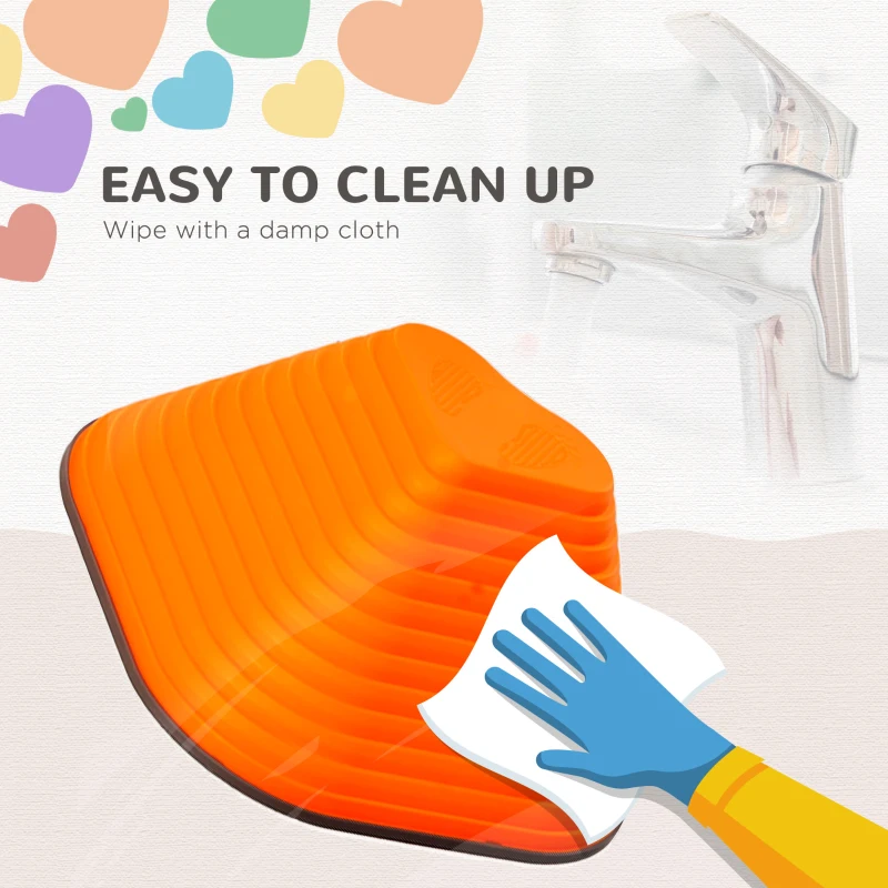 Qaba 11PCs Non-Slip Stackable Kids Stepping Stones, Heart-Shaped