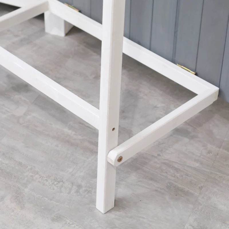 Outsunny 52'' x 20'' Wooden Garden Storage Shed with Foldable Workstation, Flower Stand and Asphalt Roof Multifunction, Sheds & Outdoor Storage Tool Organizer