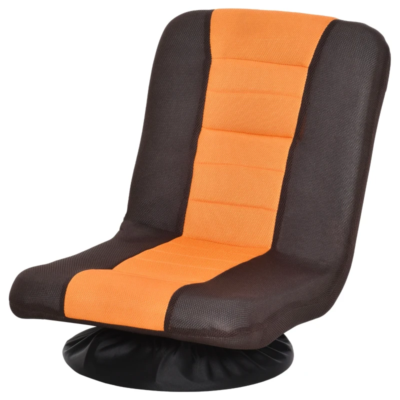HOMCOM 360 Degree Swivel Floor Gaming Chair Folding Video Floor Lazy Couch Floor Lounge Bed Recliner w/ 5-Position Adjustable Backrest