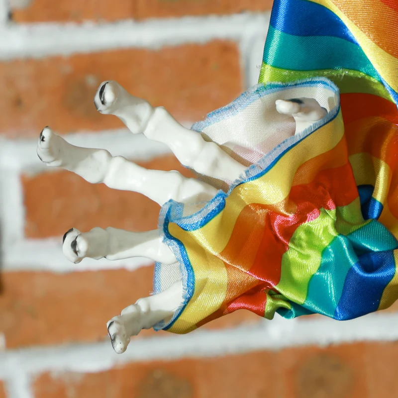 HOMCOM Hanging Clown Corpse Halloween Animatronic, Sound Activated