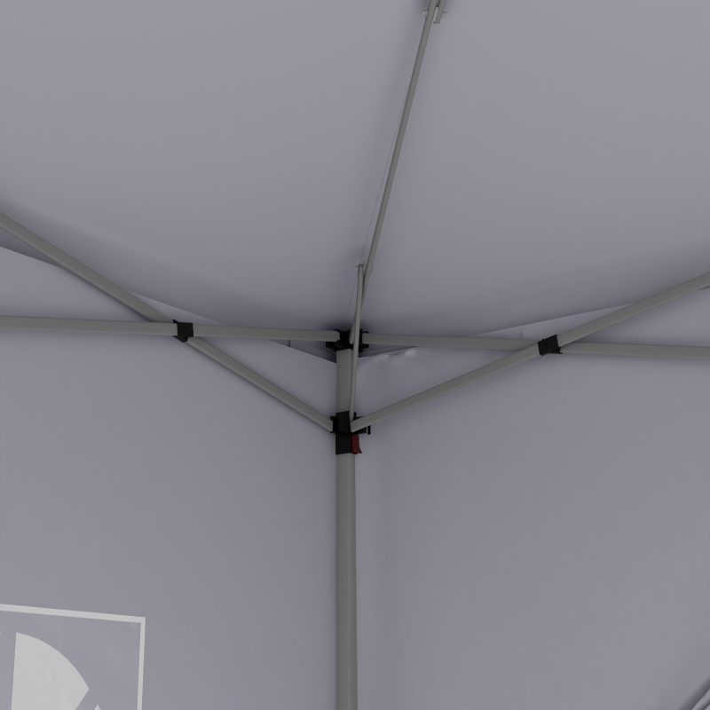 Outsunny 9.7' x 9.7' Outdoor Pop Up Party Tent Wedding Gazebo Canopy with Carrying Bag (White)