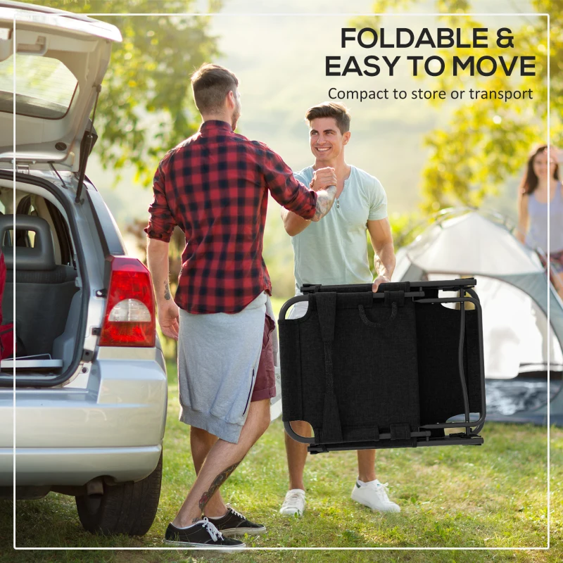 Outsunny Outdoor Folding Chaise Lounge Chair with 4-Position Adjustable Backrest, Magazine Pocket, Removable Head Pillow, Gray