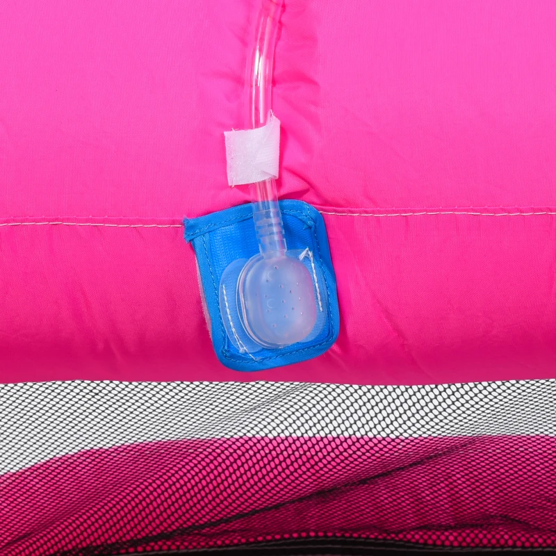 Outsunny Inflatable Water Slide Bounce House with Trampoline, Climbing Wall, Water Cannon, Basketball Hoop, Splash Pool, 450W Blower, Unicorn Themed Bouncy House for Kids 3-8 Years Old