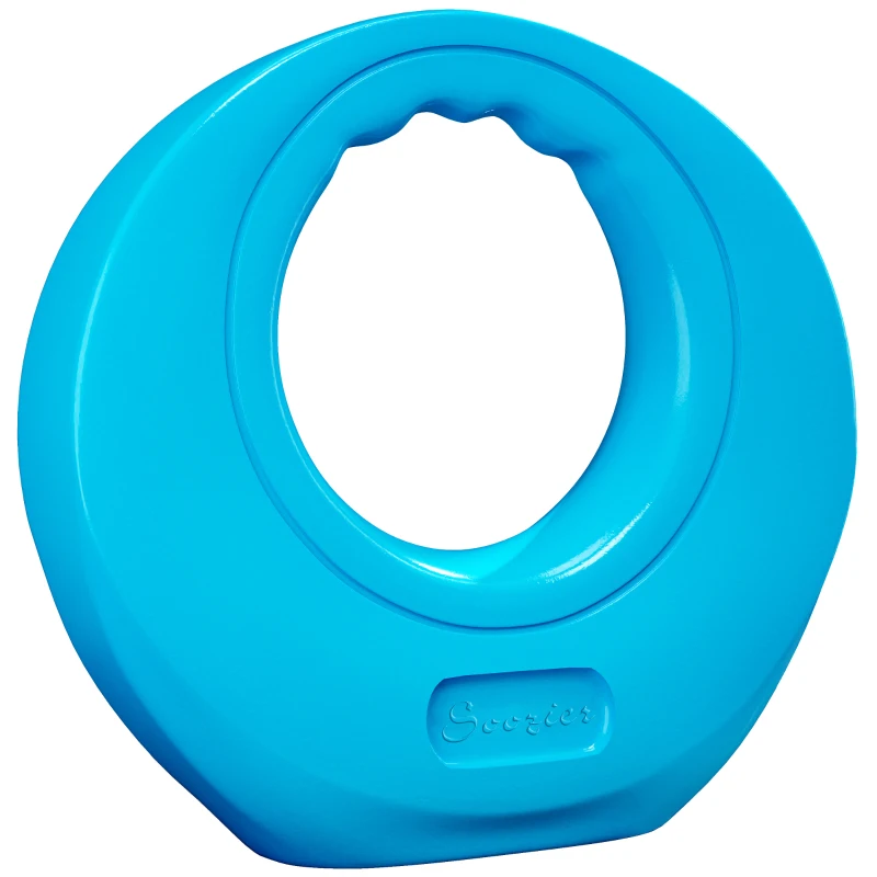 Soozier 22lbs Kettlebell, Kettle Bell with Wide Handle for Home Gym Weight Lifting and Strength Training, Light Blue