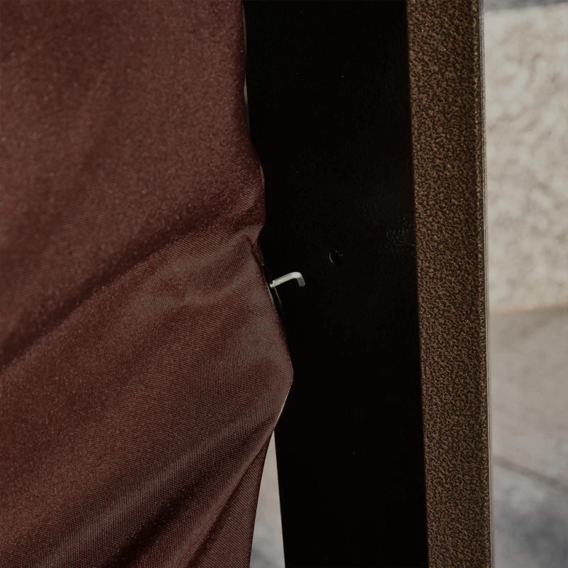 Outsunny 10' x 12' Hardtop Gazebo Steel Covered Gazebo Aluminum Frame Heavy Duty Outdoor Pavilion with Curtains and Netting, Brown