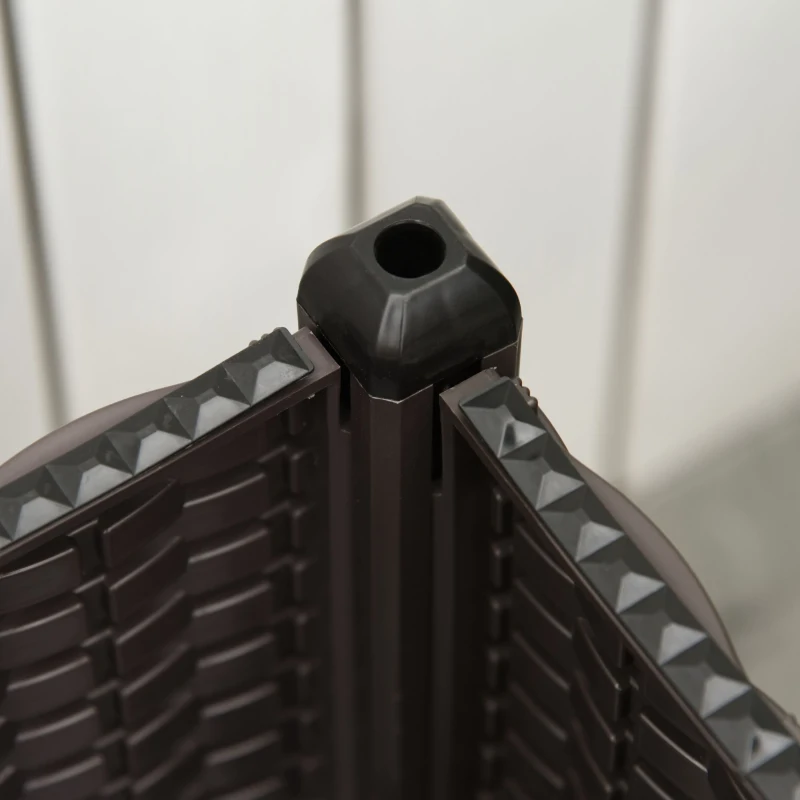 Outsunny 2-piece Raised Garden Bed PP Raised Flower Bed Plant Stand Stackable Vegetable Herb Grow Box