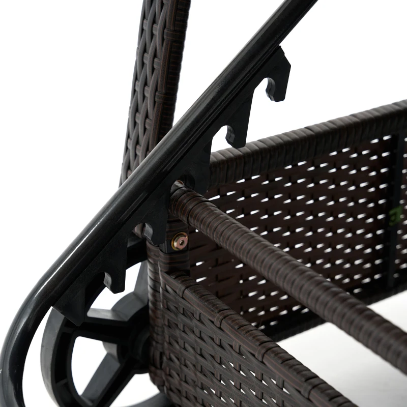 Outsunny Outdoor Chaise Lounge, 5-Level Adjustable Backrest Rattan Pool Lounge Chair with Wheels, Cushion & Headrest, Cream