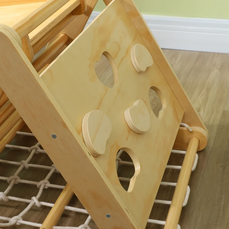 Qaba 7 in 1 Pikler Triangle Set with Ramp & Arch Ladder for 18-48 Months, Multicolored