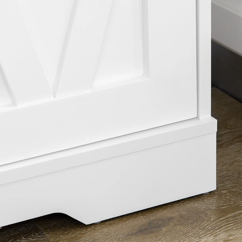 HOMCOM Farmhouse Tall Kitchen Pantry Storage Cabinet, Freestanding Cabinets with Doors and Shelves Kitchen Shelf Storage