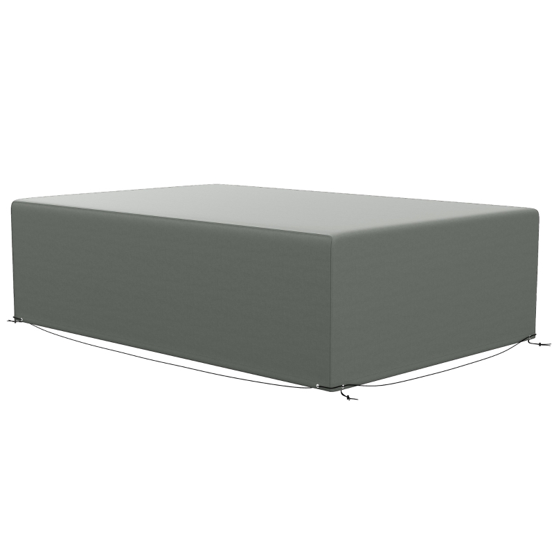 Outsunny Patio Furniture Cover for Outdoor Sectional Sofa Set Waterproof Windproof Oxford Fabric, 97" x 65" x 26", Dark Grey