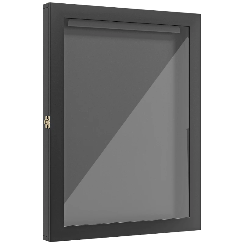 HOMCOM 24" x 32" Hockey Jersey Frame, Jersey Shadow Box for Basketball Football Baseball, Black