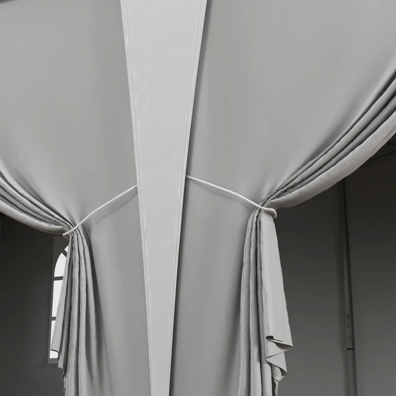 Outsunny 19 x 10' Pop Up Canopy with Removable Sidewalls, Windows, Height Adjustable Ez Up Canopy for Outdoor Events, Party, Gray