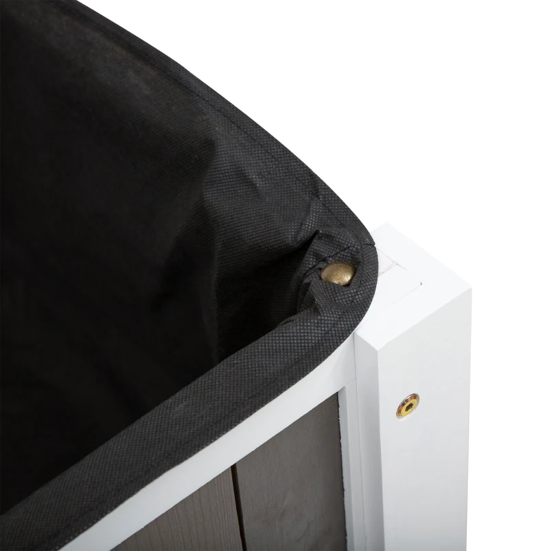 Outsunny 47" x 23" Raised Garden Bed w/ Storage Shelf, 2 Tiers Elevated Planter Box with Legs for Vegetables, Flowers and Herbs Backyard, Patio, Balcony