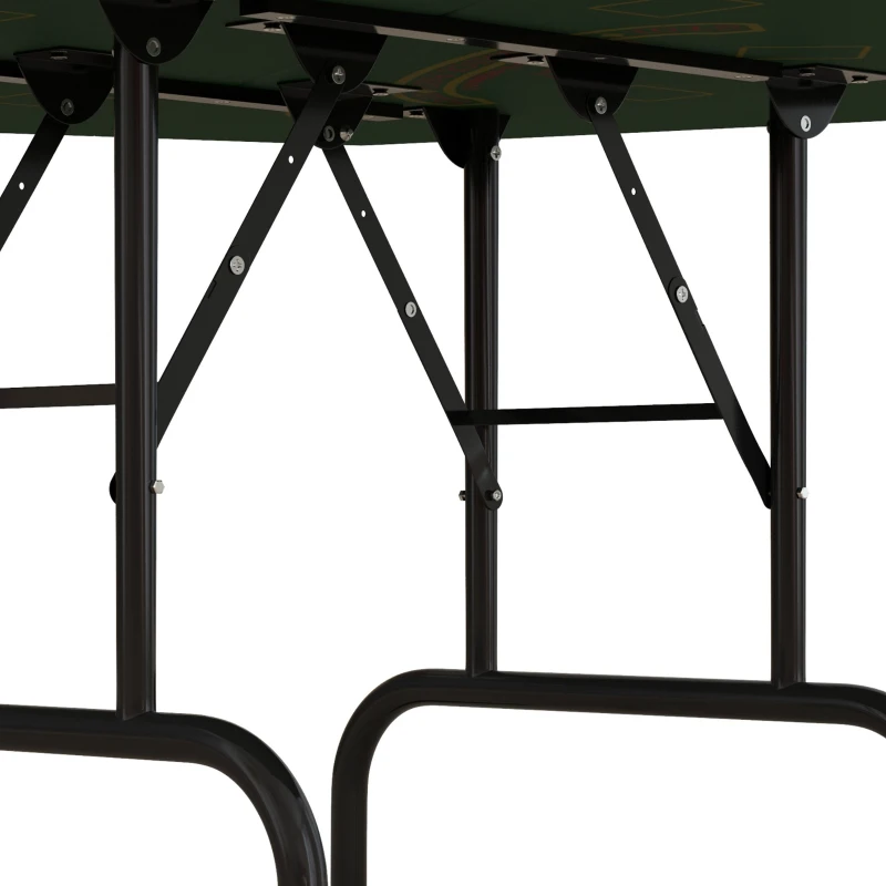 Soozier Foldable Poker Table Blackjack Texas Holdem Poker Game Table with Chips Tray & Cup Holders, 47" Octagon, Green