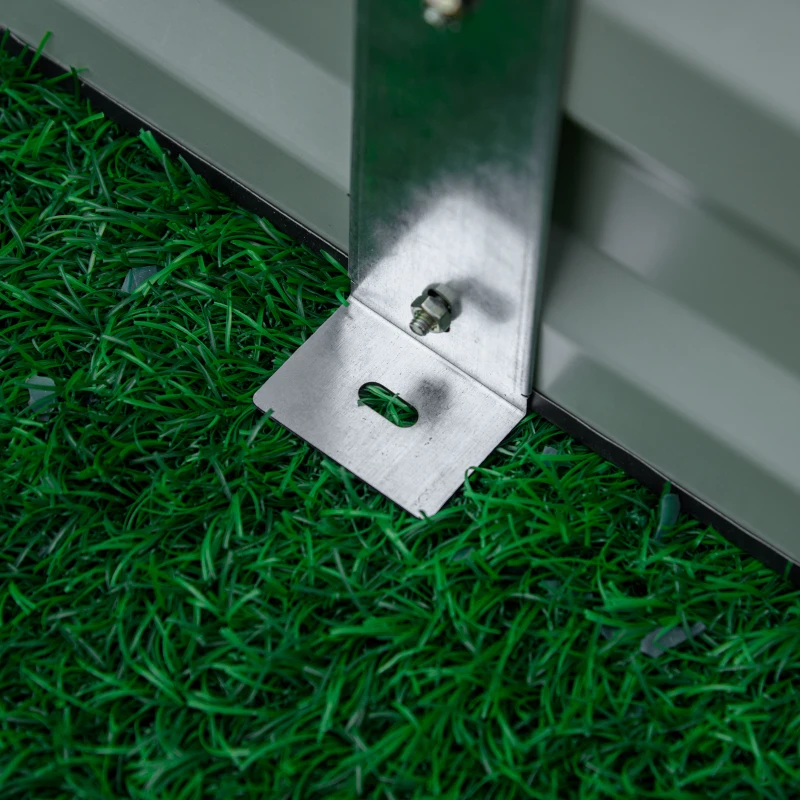 Outsunny 95" x 36" x 12" Galvanized Raised Garden Bed, Easy DIY and Cleaning for Growing Flowers, Herbs, Succulents, Gray