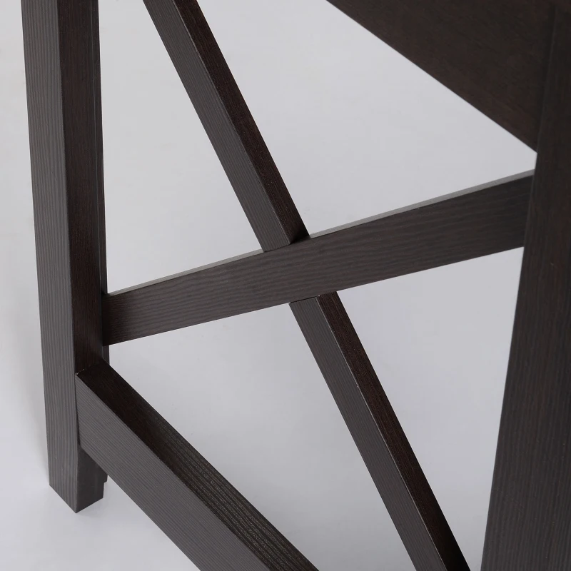 HOMCOM 57" L-Shaped Corner Desk, Computer Home Office Desk and Writing Table, Brown