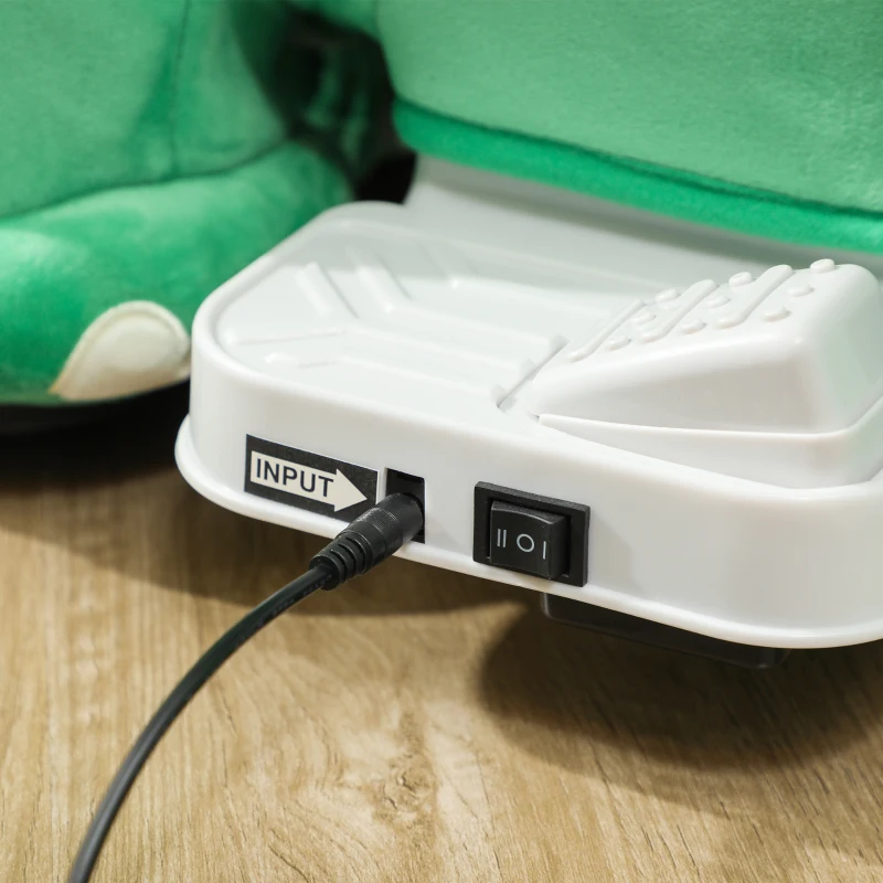 Qaba Battery Powered Ride on Toy, 6V Ride on Horse with Music Forward, PU Wheels, for 18-36 Months, Green