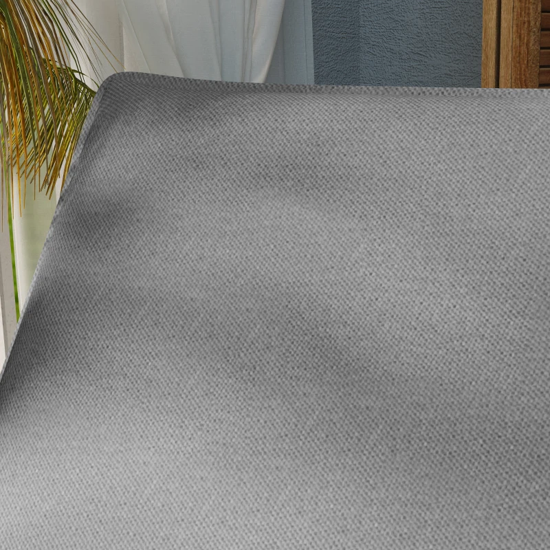 Outsunny Foldable Chaise Lounge Cushion Set of 2, Outdoor Lounge Chair Cushion Set, UPF50+ 200gsm Fabric, 76" x 23", Gray