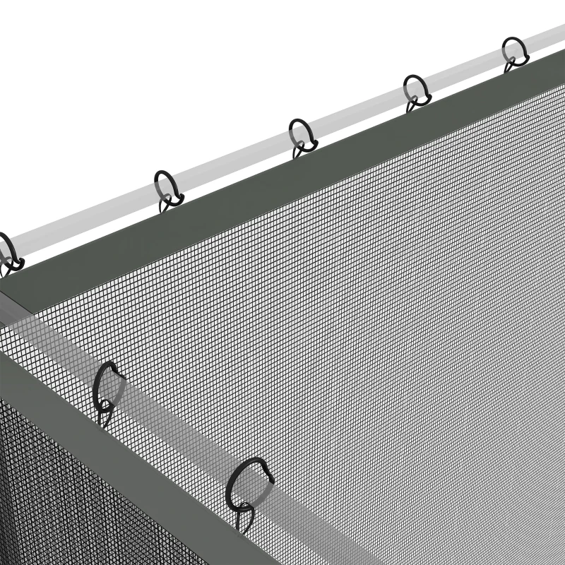 Outsunny Replacement Mosquito Netting for Gazebo 10' x 13' Black Screen Walls for Canopy with Zippers