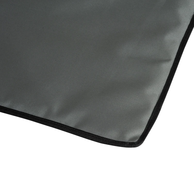 Outsunny Set of 2 Sun Lounger Beach Mat Folding Lounge Chair Mat with Adjustable Back Steel Frame Head Pillow Carry Bag Grey