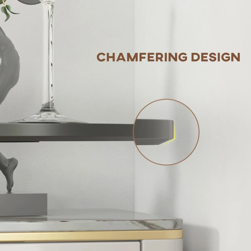 HOMCOM High Top Bar Table, Modern Round Dining Table with Painted Top and Steel Base, Bistro Table for 2 People, Black