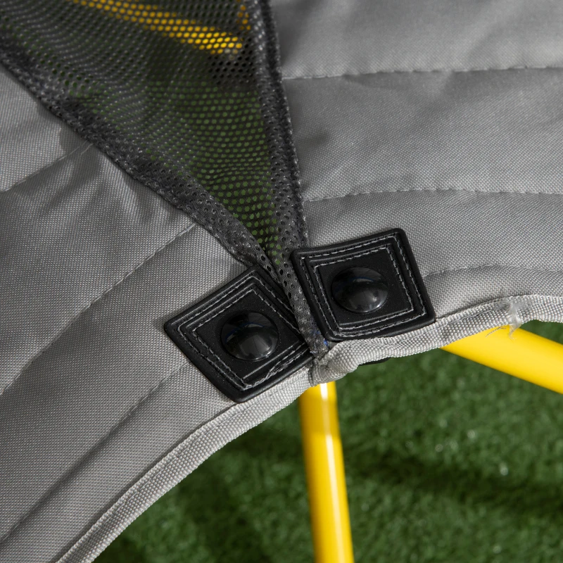 Outsunny 62" W Double Seat Camping Chair Folding Lawn Loveseat w/ Storage Pocket & Cup Holder Compact in a Bag for Outdoor, Beach, Picnic, Hiking, Travel, Blue