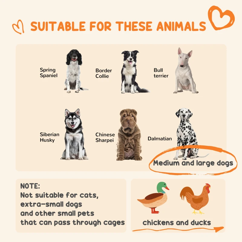 PawHut Galvanised Steel Outdoor House Heavy Duty Dog Kennel, Black