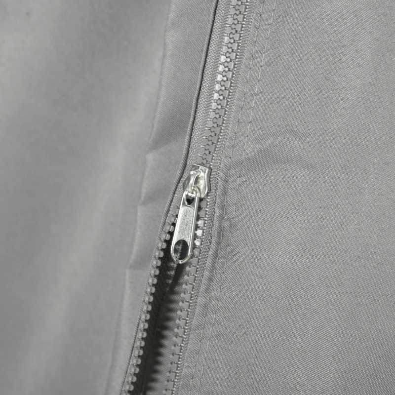 Outsunny Replacement Gazebo Curtains with Zipper, 4-Panel Universal Gazebo Privacy Sidewall for Most 10' x 13' Gazebo Canopy Pavillion, Hooks/C-Rings Included, Grey