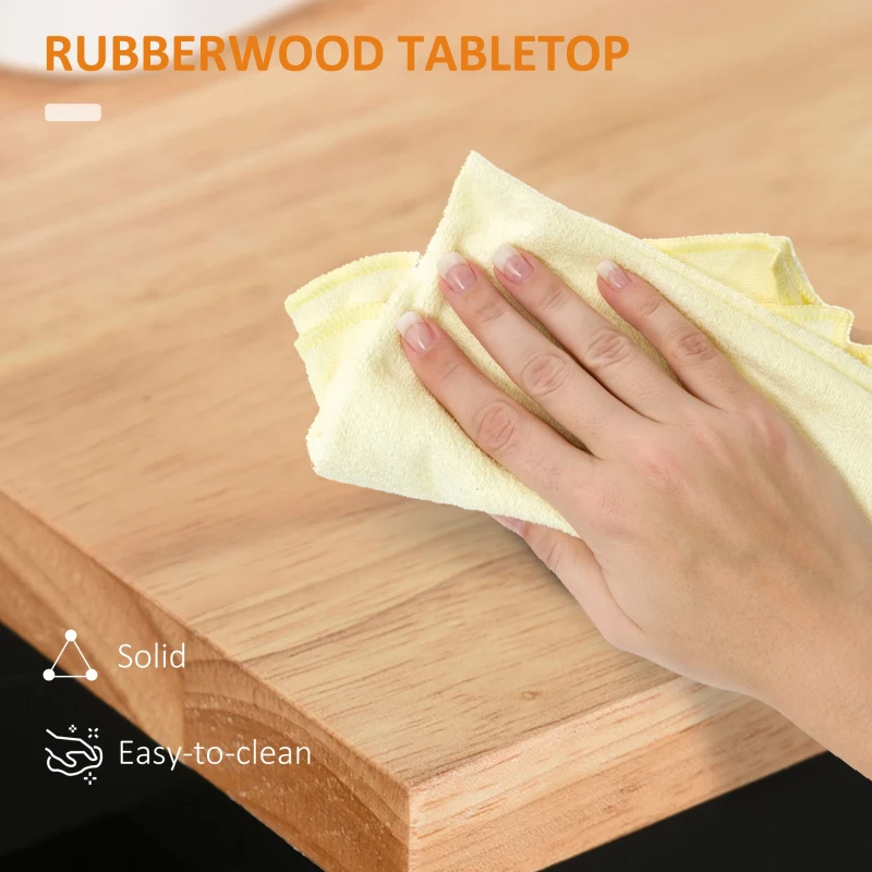 HOMCOM Kitchen Island Cart, Rolling Island Table with Solid Wood Top, Trolley Cart with Drawer, Storage Cabinet & Towel Rack, Black